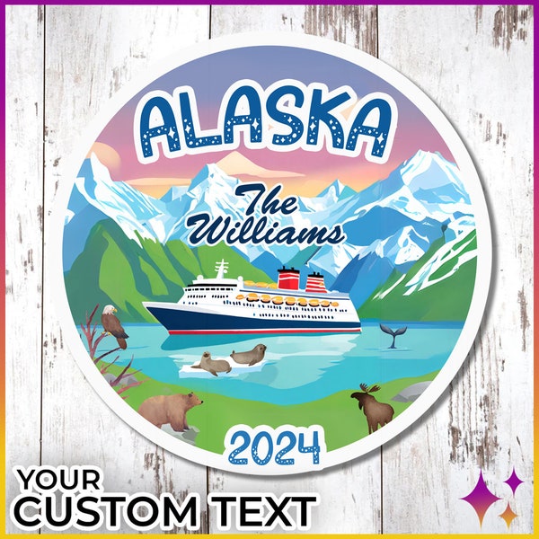 Aimants pour porte de croisière en Alaska | Magnets personnalisés croisière en Alaska Plaque de porte célébrité Royal Disney Norwegian Princess | Cadeau croisière en Alaska
