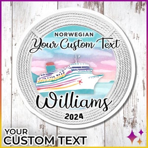 Norwegian NCL Cruise Door Magnets | Personalized Custom Norwegian NCL Cruise Cabin Door Sign Magnets | Cruise Gift