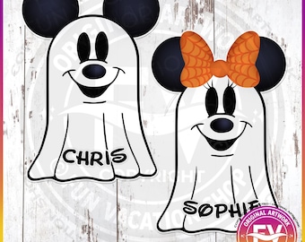 Halloween Disney Cruise Door Magnet Mickey Minnie Ghost | Halloween Disney Cruise Door Magnet | Disney Halloween Cruise Door Magnet Sign