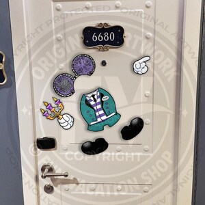 6-Piece Haunted Mansion Mickey Disney Cruise Door Magnet Set | Disney Haunted Mansion Cruise or Resort Door Magnet Sign | Disney Cruise Gift
