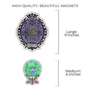 Haunted Mansion Disney Cruise Door Magnet 5-Piece Set | Disney Haunted Mansion Cruise or Resort Door Magnet Sign | Disney Cruise Gift