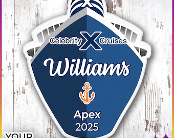 Cruise Door Magnets Celebrity Ship | Personalized Celebrity Cruise Ship Door Magnets | Cruise Magnet Gift Bag Idea | Apex Edge XCel and More
