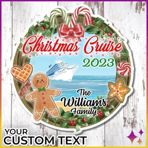 Christmas Cruise Door Magnets | Christmas Cruise Magnet for Royal Caribbean Norwegian Celebrity MSC Christmas Cruise Magnet Door Decor Sign