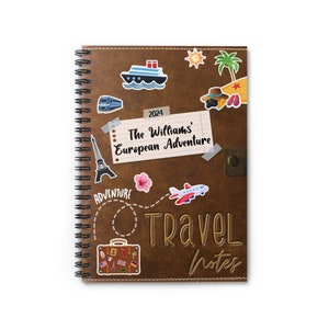 Travel Notebook and Personalized Travel Journal | Travel Diary | Custom ...