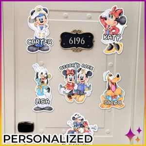 Imán para puerta de crucero de Disney / Decoración de puerta con imán de crucero de Disney / Letreros magnéticos para puerta con regalo de crucero de Disney