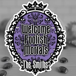 Haunted Mansion Disney Cruise Door Magnet 5-Piece Set | Disney Haunted Mansion Cruise or Resort Door Magnet Sign | Disney Cruise Gift