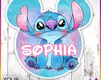 Imán para puerta de crucero de Disney Stitch / Imán personalizado de Lilo y Stitch para nevera / Decoración para puerta de crucero / Regalo de crucero de Disney / Regalo de Stitch