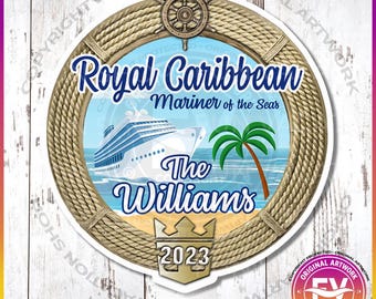 Cruise Door Magnets Royal | Personalized Royal Cruise Caribbean Door Magnet Sign | Cruise Door Magnet Cruise Gift