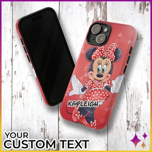 Personalized Custom Minnie Phone Case | iPhone Samsung Pixel Tough Disney Phone Case | Disney Vacation Gift Idea