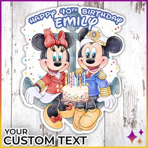 Birthday Disney Cruise Door Magnets | Personalized Disney Birthday Cruise Magnet Door Sign | Birthday Cruise Gift | Birthday Cruise Magnet