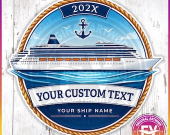 Cruise Door Magnet Ship Sign for Any Cruise Line | Personalized Cruise Magnet Door Sign for Royal Disney Celebrity Virgin MSC | Cruise Gift
