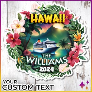 Deurmagneten cruise Hawaï | Aangepaste gepersonaliseerde Hawaiian Royal Cruise Disney Noorse beroemdheid Hawaiian Cruise cadeau deurbordmagneten