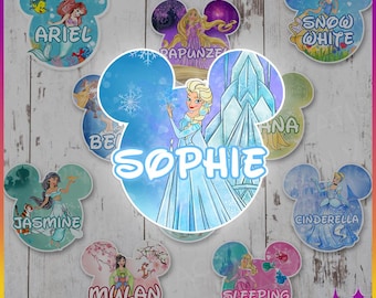 Disney Cruise Door Magnet | Disney Princess Elsa Ariel Moana Belle Tiana Mulan Rapunzel Cruise Door Magnets | Cruise Door Magnets Disney