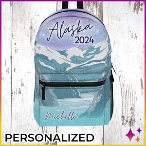 Personalized Alaskan Cruise Vacation Backpack | Custom Royal Caribbean Disney Norwegian Cruise Gear | Alaskan Cruise Trip Bag Cruise Gift