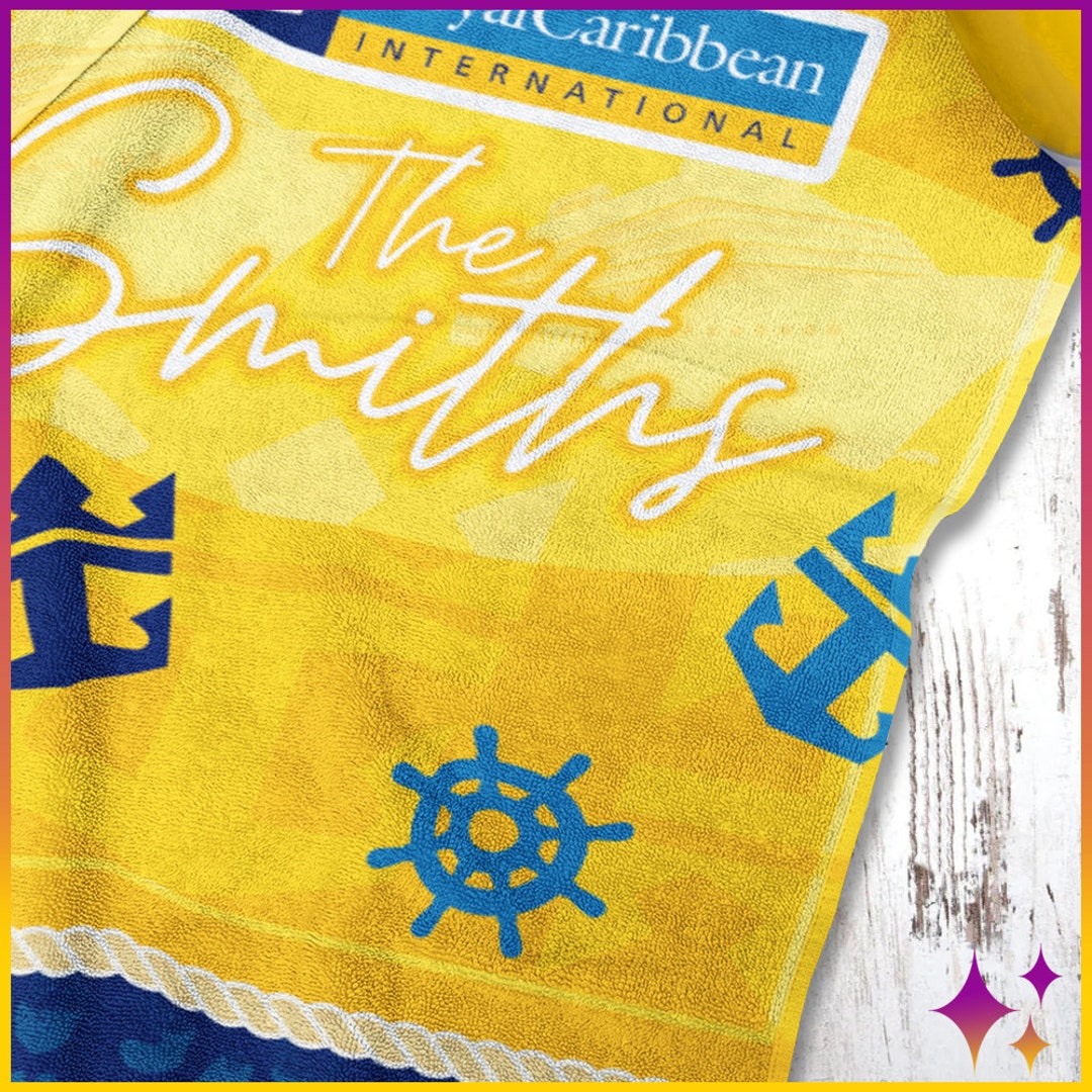 Royal Caribbean Gear Personalized Royal Caribbean Cruise Beach Towel