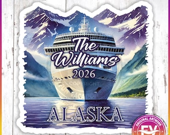 Alaskan Cruise Door Magnet | Personalized Royal Caribbean Disney Norwegian Princess Celebrity Alaska Cruise Door Magnet | Alaska Cruise Gift