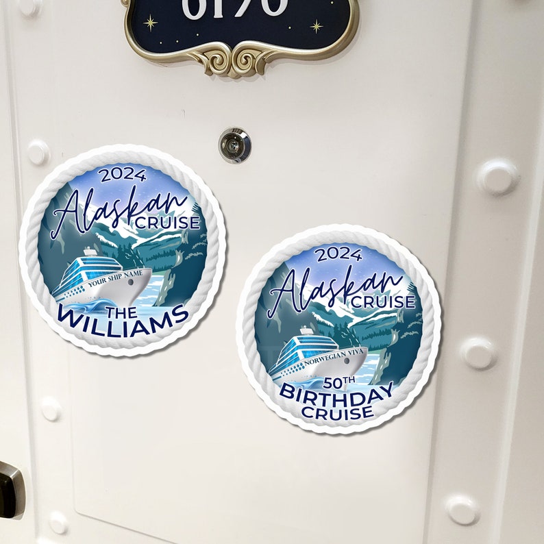 Alaskan Cruise Door Magnets Personalized Royal Disney Norwegian Princess Celebrity Alaska Cruise Door Magnets image 6