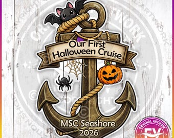 Halloween Cruise Door Magnet Anchor for All Cruise Lines | Personalized Halloween Cruise Magnet Door Sign Decoration | Halloween Cruise Gift