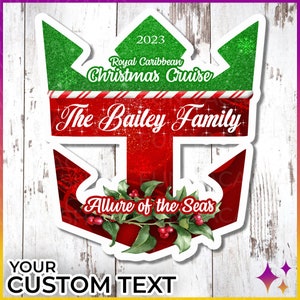 Royal Christmas Cruise Door Magnets | Personalized Caribbean Cruise Door Christmas Royal Cruise Magnets
