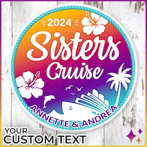 Sisters Cruise Door Magnets Sign | Personalized Sisters Cruise Royal Caribbean Disney Norwegian Celebrity Cruise Door Cabin Decor Magnets