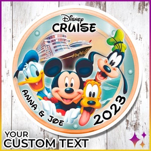 Disney Cruise Door Magnet | Personalized Mickey & Friends Disney Cruise Door Magnet | Cruise Door Decorations | Cruise Cabin Door Decor