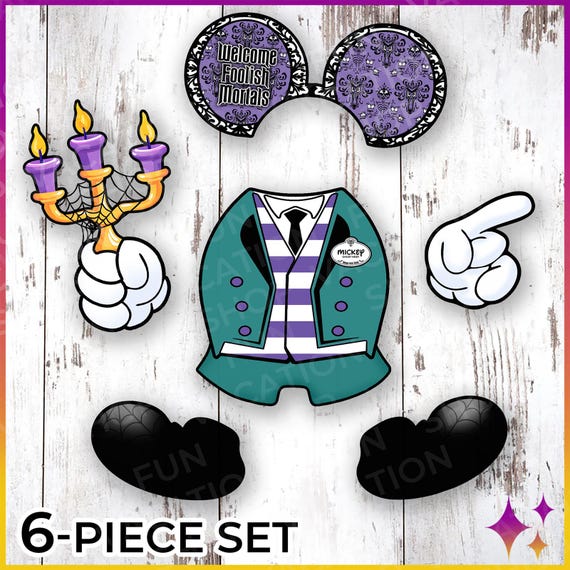 6-Piece Haunted Mansion Mickey Disney Cruise Door Magnet Set | Disney Haunted Mansion Cruise or Resort Door Magnet Sign | Disney Cruise Gift