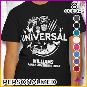 Custom Universal Studios Shirt Wizard Family Trip T-shirt | Personalized Universal Studios Park Vacation Shirts
