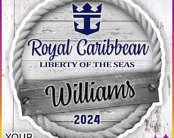 Royal Caribbean Cruise Door Magnets | Personalized Royal Caribbean Cruise Magnets | Cruise Door Magnet Sign | Royal Caribbean Cruise Gift