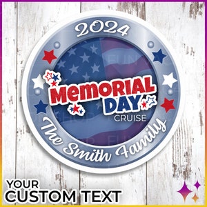 Memorial Day Cruise Door Magnet | Custom Memorial Day Cruise Magnets | Cruise Cabin Door Decor Decorations | Cruise Door Sign