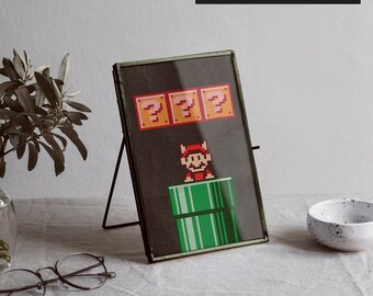 Cross Stitch KIT / Super Mario Mini, Easy Embroidery-Cross stitch For Beginner, DIY Embroidery