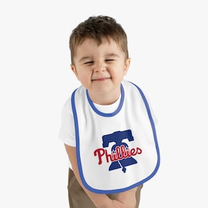 Baby Phillies Bib: Cotton Feeding Smock - Sports Fan Gift