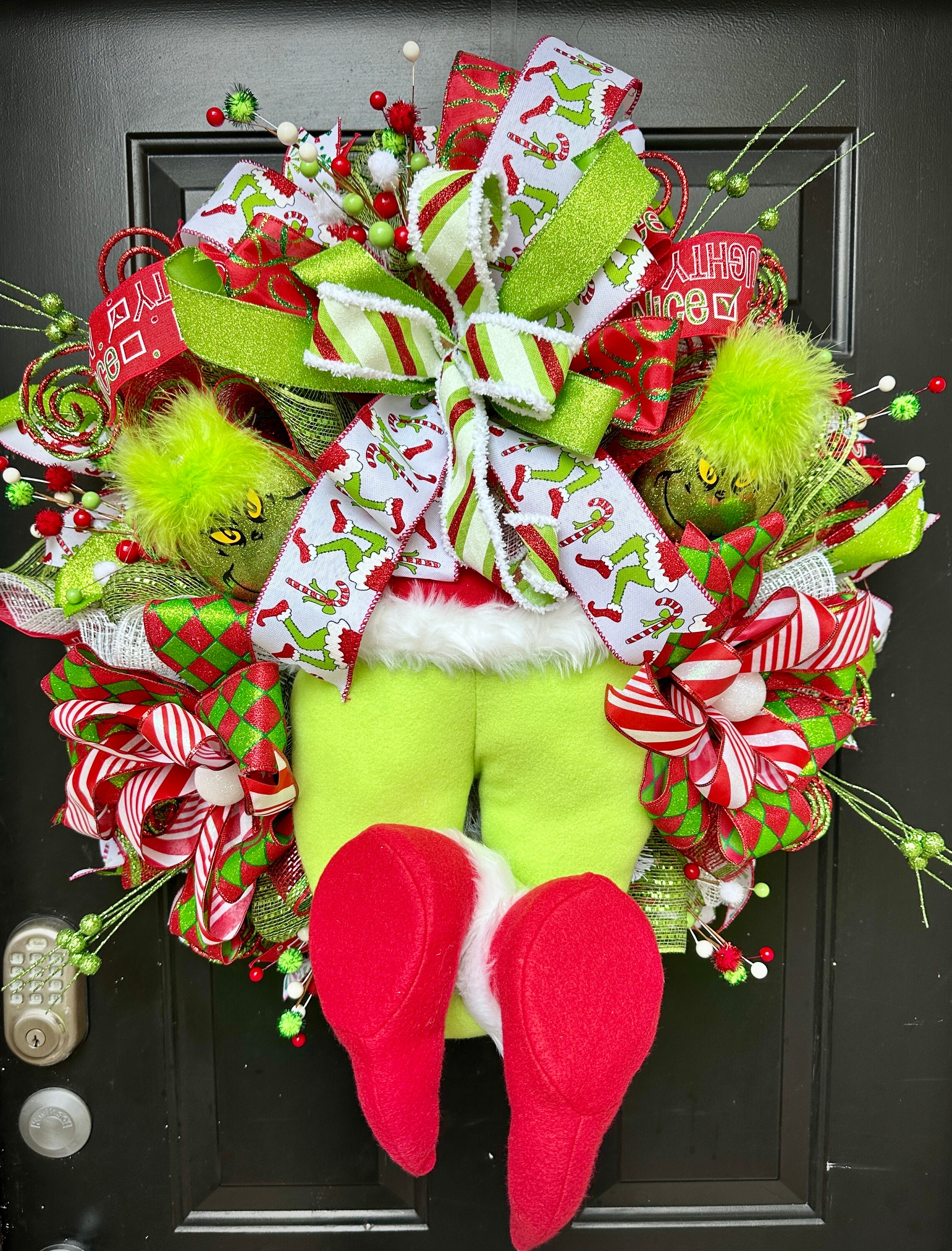 Christmas Grinch Feet Wreath Etsy
