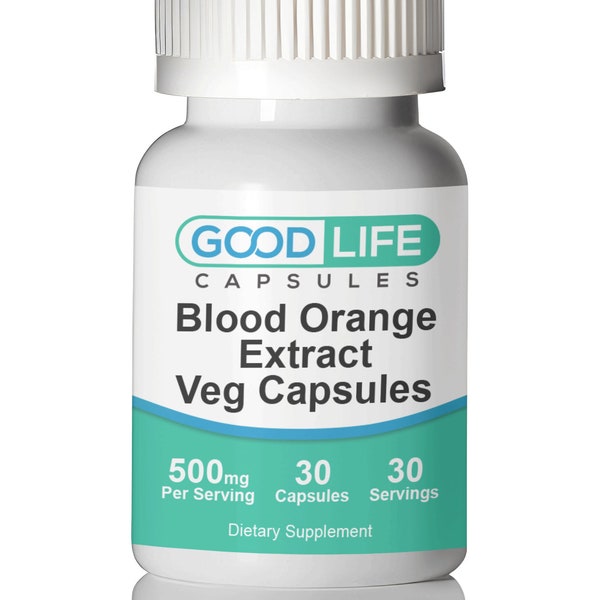 Blood Orange Extract 500mg Vegan Capsules All Natural Supplement