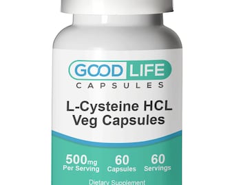 L-Cysteine HCL 500mg Vegan Capsules All Natural Supplement