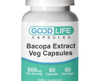 Bacopa Extract 500mg Vegan Capsules All Natural Supplement