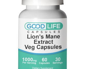 Lion's Mane Extract 1000mg Vegan Capsules All Natural Supplement