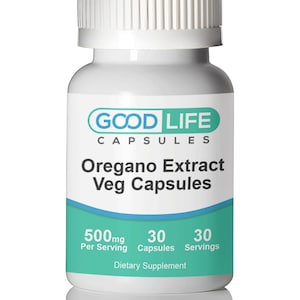 Oregano Extract 500mg Vegan Capsules All Natural Supplement