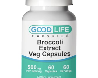 Broccoli Extract 500mg Vegan Capsules All Natural Supplement