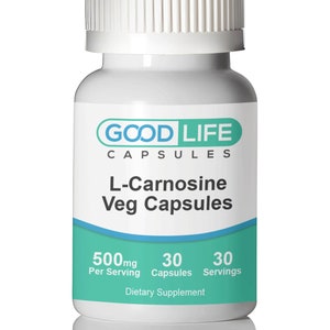 L-Carnosine 500mg Vegan Capsules All Natural Supplement