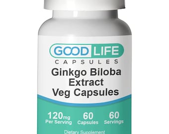 Ginkgo Biloba Extract 120mg Vegan Capsules All Natural Supplement