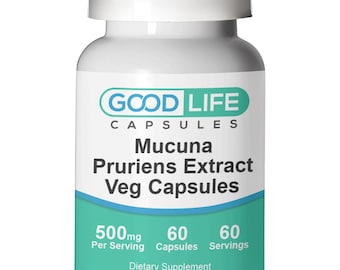 Mucuna Pruriens Extract 500mg Vegan Capsules All Natural Supplement