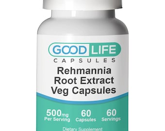 Rehmannia Root Extract 500mg Vegan Capsules All Natural Supplement