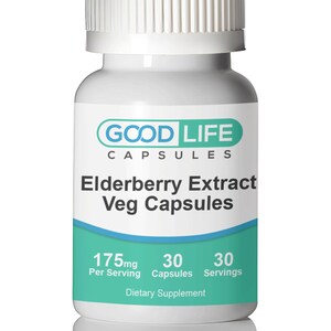 Elderberry Extract 175mg Vegan Capsules All Natural Supplement