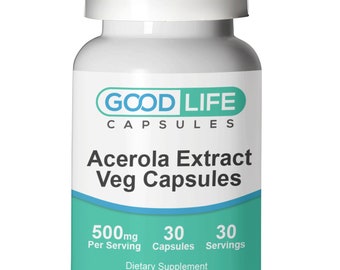 Acerola Extract 500mg Vegan Capsules All Natural Supplement