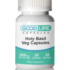 Holy Basil 500mg Vegan Capsules All Natural Supplement