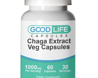 Chaga Extract 1000mg Vegan Capsules All Natural Supplement