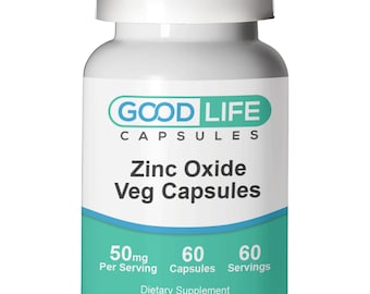 Zinc Oxide 50mg Vegan Capsules All Natural Supplement