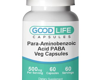 Para-Aminobenzoic Acid 500mg Vegan Capsules All Natural Supplement