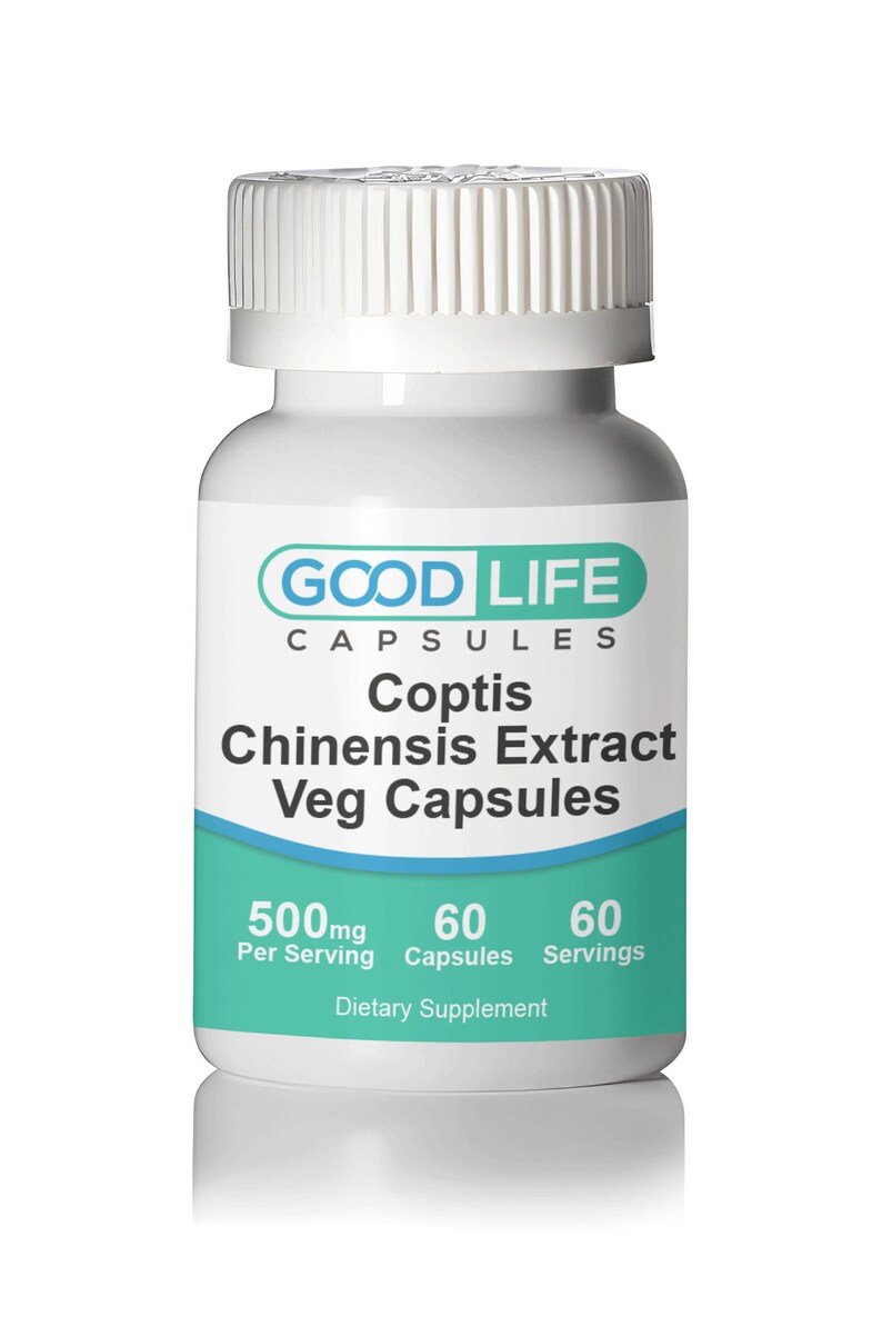 Coptis Chinensis Extract 500mg Vegan Capsules All Natural Supplement 60 Day