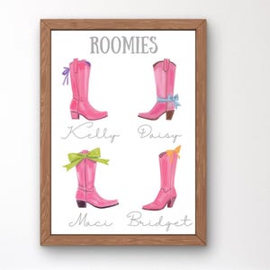 Custom Roommate Cowgirl Boots Wall Art!